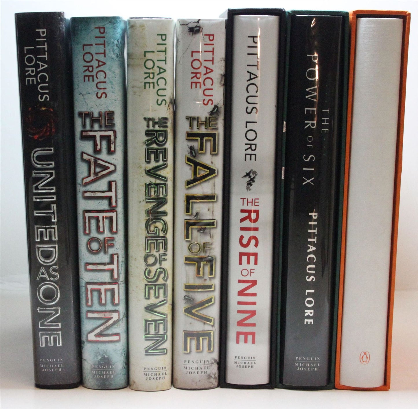 I am Number Four, The Power of Six, The Rise of Nine, The Fall of Five, The Revenge of Seven, The Fate of Ten, United As One (Lorien Legacies book 1 - 7) - set of 7 books