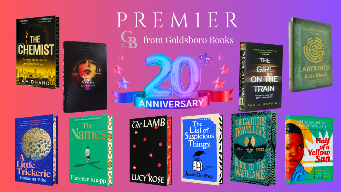 Goldsboro Books PREM1ER Book Club: Celebrating 20 years. A Testament to Excellent Storytelling