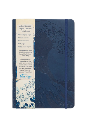 The Great Wave Notebook with Stencilled Edge